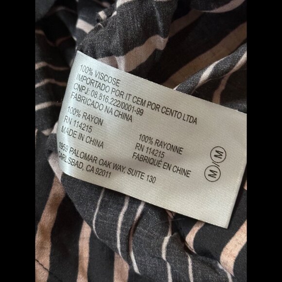 Vix Paul Hermanny Dress Medium Black Multicolor Deep V Neck Zebra Art Kimono - Picture 7 of 7